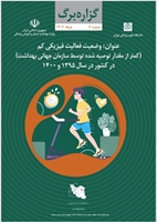 وضعیت فعالیت فیزیکی کم (کمتر از مقدار توصیه شده توسط سازمان جهانی بهداشت) در کشور در سال 1395 و 1400